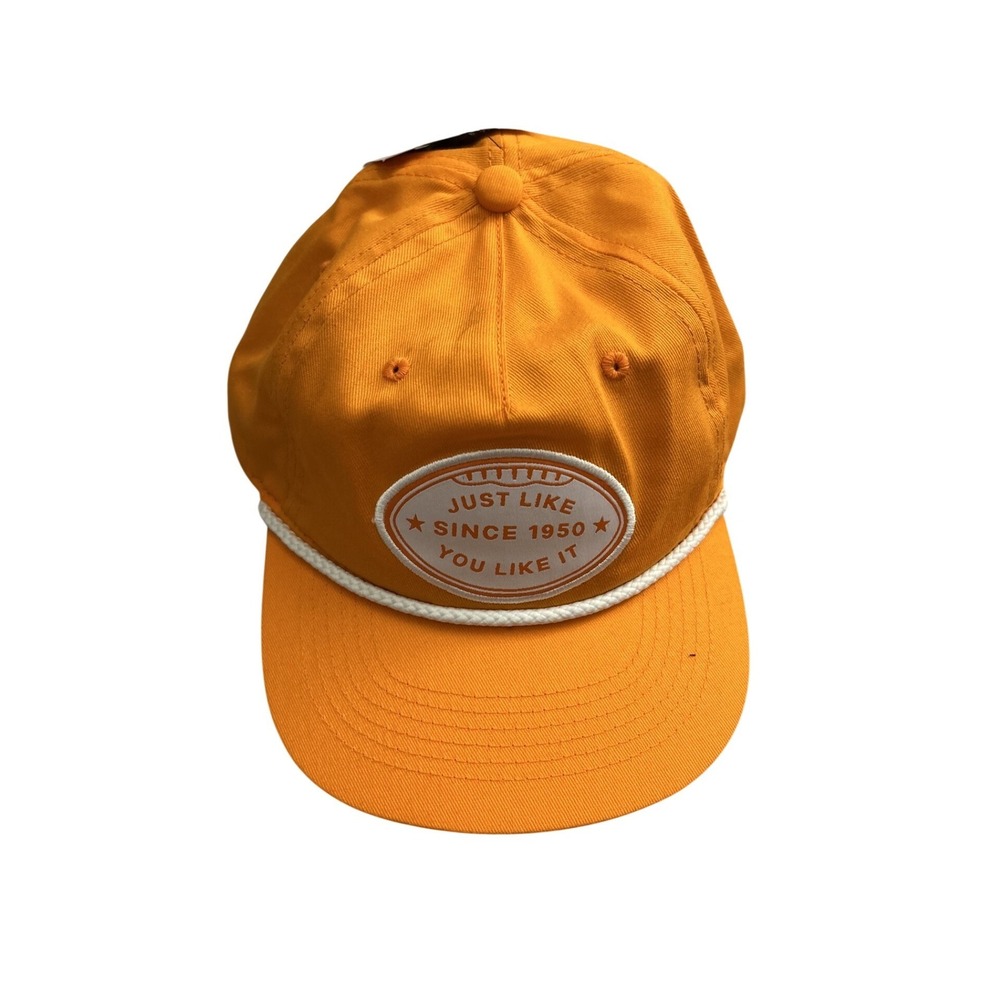 Academy Sports Rope Hat Unisex OS Orange New Just Like Since 1950 Patch Snapback